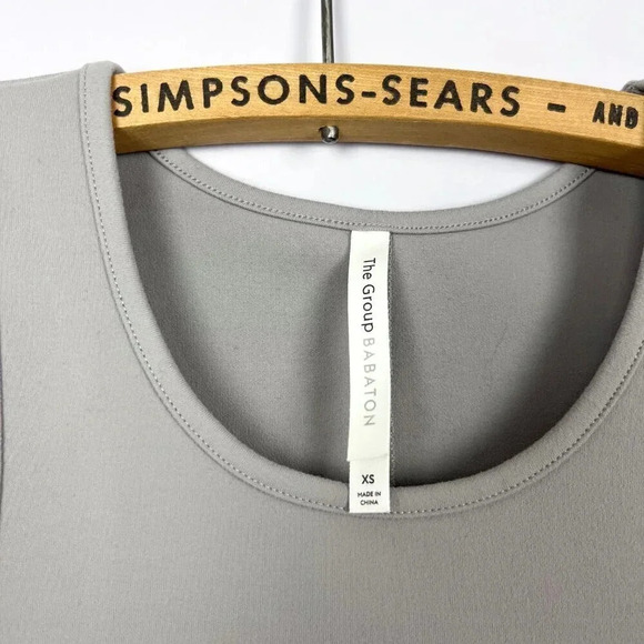 The Group by Babaton Womens XS Ariane Bodycon Racerback Tank Dress Grey-Green - Picture 4 of 4